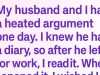 I Read My Husband’s Diary and Discovered the Truth Behind Our Argument