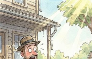 A salesman rings the doorbell