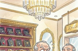 An Older White Haired Man Walked Into A Jewelry Store With His Beautiful Young Girlfriend