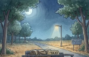 A boy and his date were parked on a back road some distance from town,