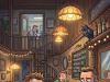 A guy walks into the bar of a restaurant