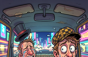 Just Act NaturalA heavily drunk man gets into a taxi in the middle of the night.